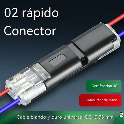 🔥【¡Compra 10 y llévate 10 gratis!】【20PCS】🏆Conector enchufable de doble cable con presilla de bloqueo