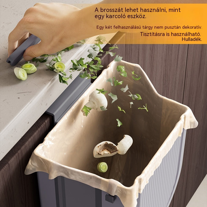 🗑️🚪Függőző összecsukható konyhai szemetes, függő szemetes otthoni szekrényajtóra