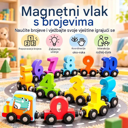 🔥Kupite 1, dobijte 1 gratis🔥🚂 Dječji magnetski vlak s brojevima | Edukativna i zabavna igračka za slaganje
