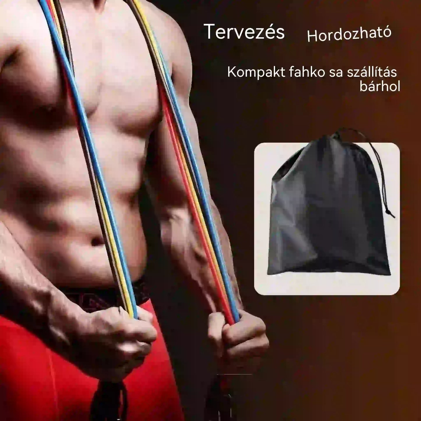 💪13 darabos fogantyúkkal ellátott ellenállás-szalag-készlet otthoni edzőterembe