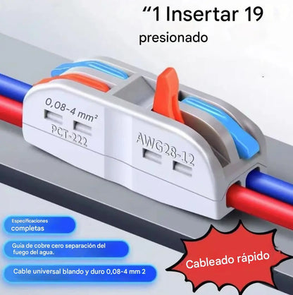 🔥【Paquete de 30 - 25 euros】Conectores de cable multifuncionales, cableado rápido, seguro y confiable.