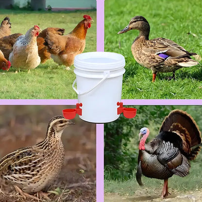 🔥【Paquete de 10】🐔Bebedero automático para aves de corral | No requiere riego manual, esencial para los criadores de pollos y patos.