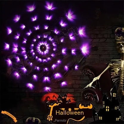 (🎃Oferta anticipada de Halloween: 49% de descuento🎃) Lámpara LED gigante de telaraña para Halloween