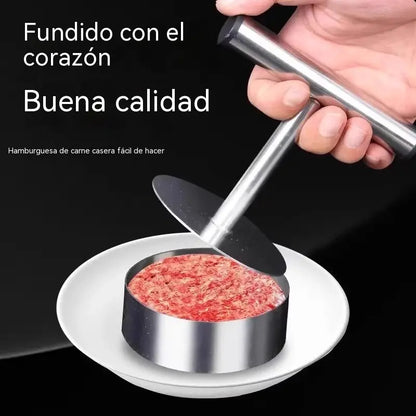 🔥【Compra 1 y llévate 1 gratis】🍔 Prensa para hamburguesas de acero inoxidable apta para alimentos (hágalo usted mismo)