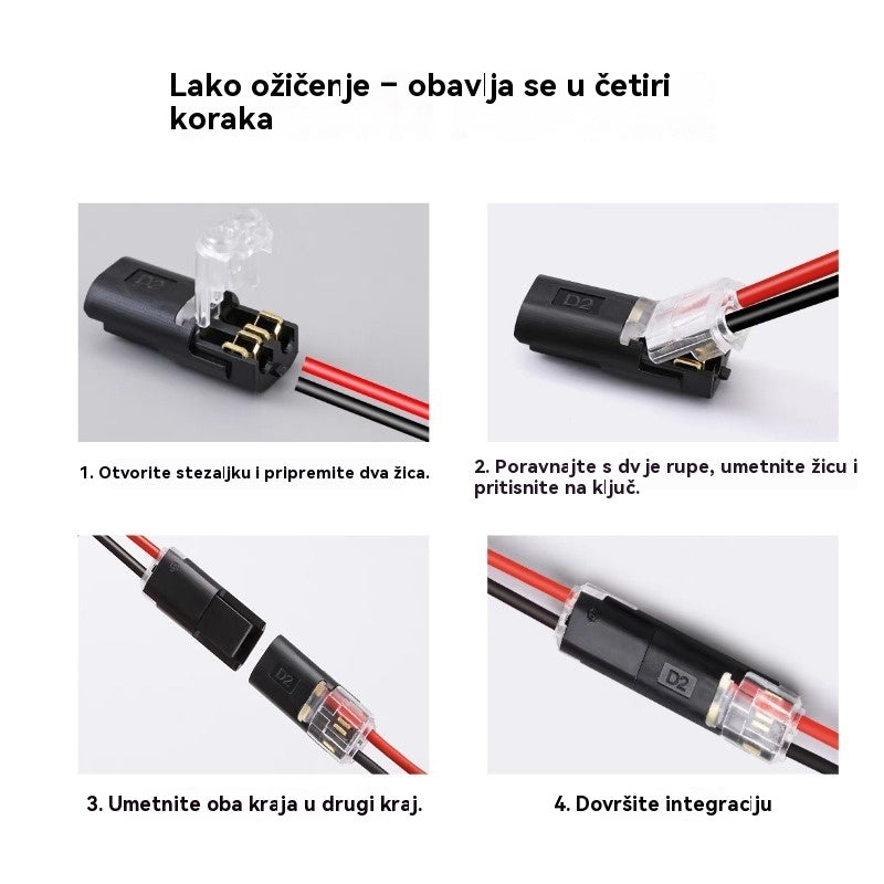 🥳Najprodavaniji artikl 2026.🥳⏰ 【50/100 komada】Dvožični konektor s kopčom za zaključavanje, 50% popusta! Sigurnosna kopča za zaključavanje, protuklizna⚡️