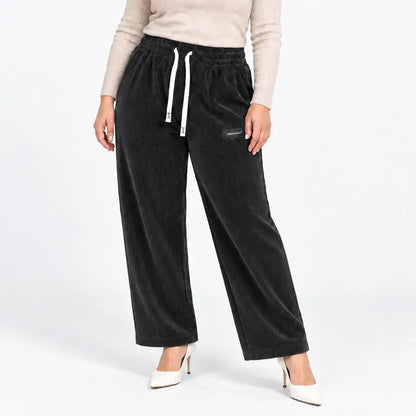 ✨【XXS-XXL】Női egyszínű kordbársony divatos lezser rugalmas nadrág [40-110 kg]