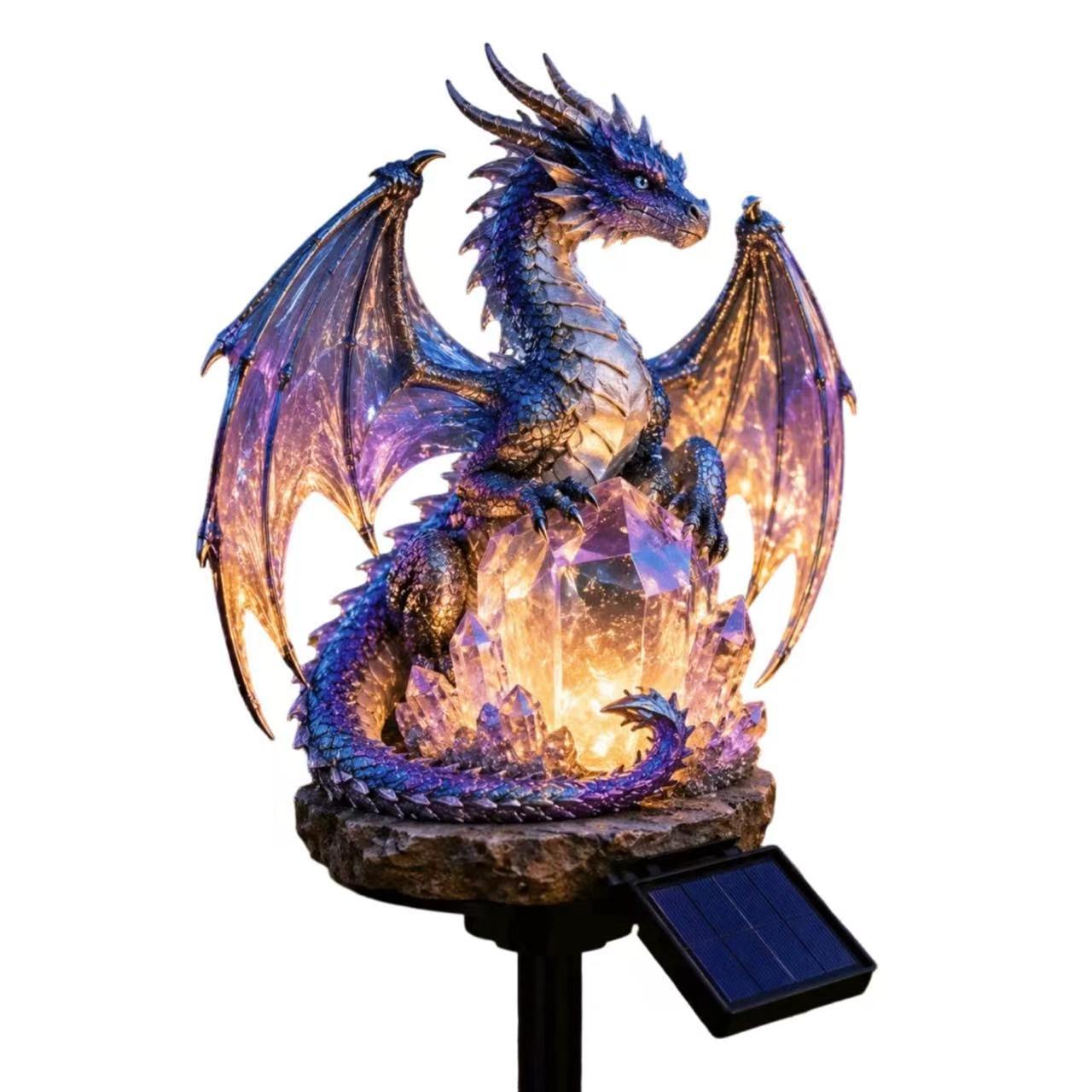 🐉Dragon Legacy napelemes kerti lámpa – Aranyparázs kiadás