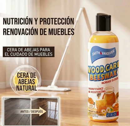 🌿✨ Bálsamo natural de cera de abeja para el cuidado de la madera: limpia, pule y protege los muebles de madera