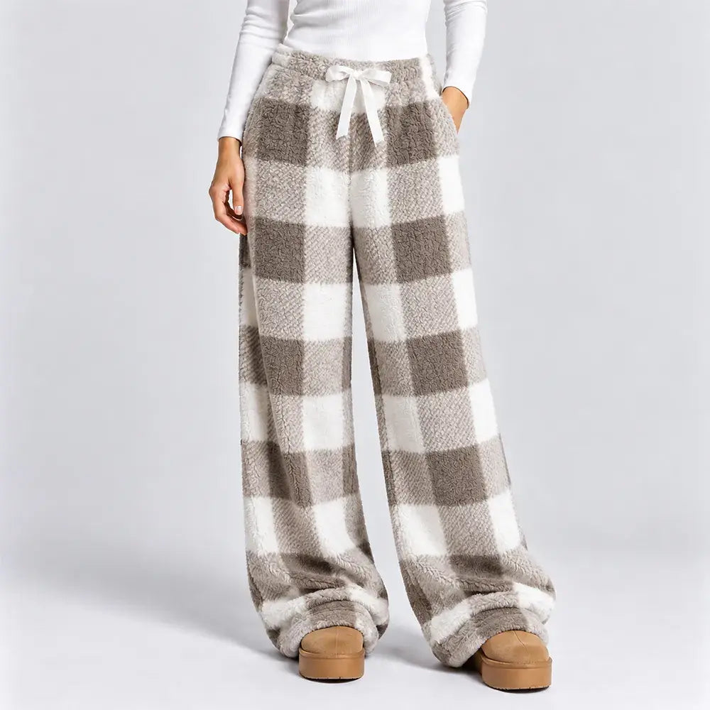 👖【S-3XL】❄️ A kedvenc bolyhos nadrágom ősszel és télen!--Leopárdmintás nadrág, bő szárú nadrág