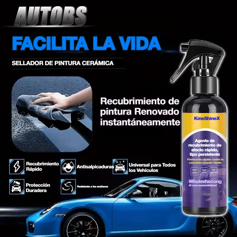 ⏰50% DE DESCUENTO en 3 botellas - 🏆Spray avanzado de acción rápida para recubrimientos de automóviles