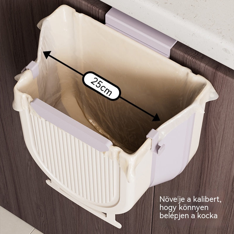 🗑️🚪Függőző összecsukható konyhai szemetes, függő szemetes otthoni szekrényajtóra