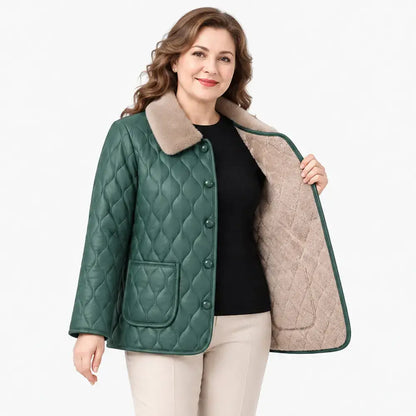 [XL-5XL/6 szín] Őszi/Téli polár bélésű, pamuttal bélelt kabát, stílusos, mosott bőr, pamuttal bélelt kabát, laza szabású felső