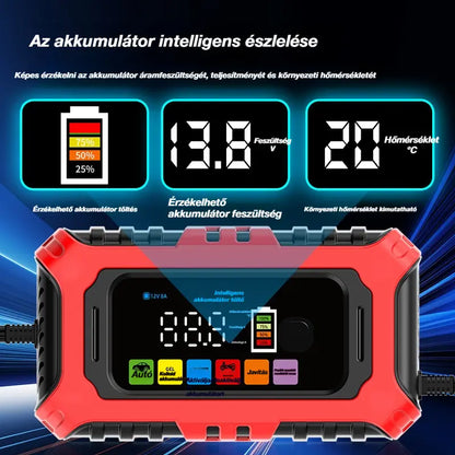 🚗Intelligens akkumulátortöltő és -karbantartó
