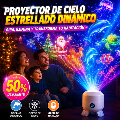 💖🌙【50% de descuento】🌌✨Lámpara proyector de cielo estrellado dinámico | Luz y sombra giratorias, creando una atmósfera de ensueño
