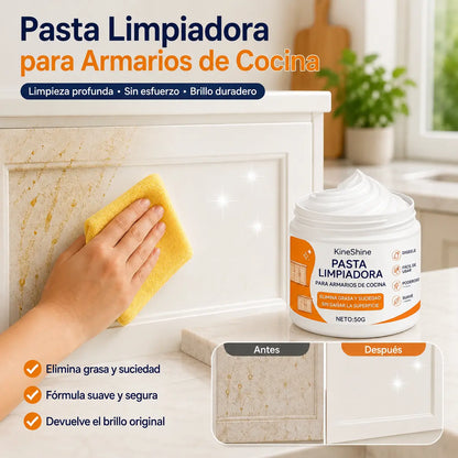 💥【Compra 1 y llévate 1 gratis】2 pieza 27 euros🏠Pasta limpiadora para armarios de madera con esponja para la renovación de muebles.