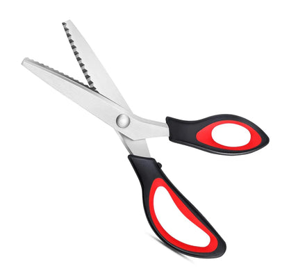 👗✂️ Tijeras de sastre con borde decorativo – Profesionales en corte zigzag y ondulado | Perfectas para telas, patchwork y proyectos DIY