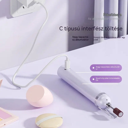 💅2 az 1-ben elektromos körömreszelő LED lámpával (szárító lámpa + 5 polírozófej)