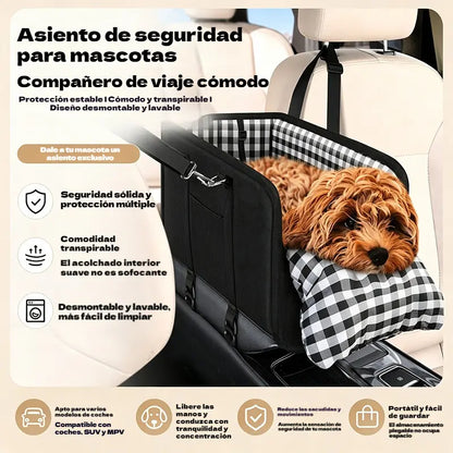 🐶Élvezze az 50% kedvezményt most! 🎁Hordozható autósülés-magasító kutyáknak, biztonsági övvel és párnázott kisállathordozóval.