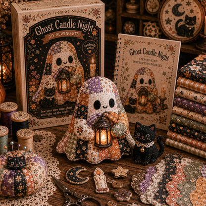 🎁👻Kit de patchwork DIY «Pequeño fantasma acogedor»