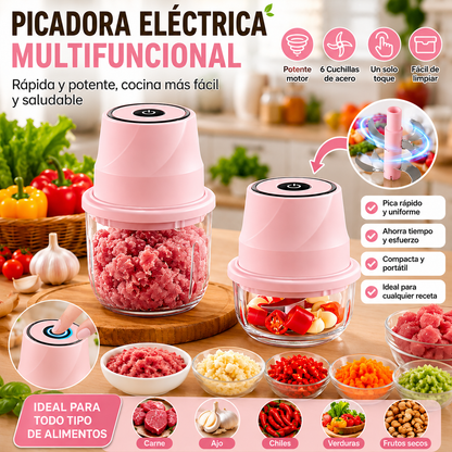 👍👍Mini Picadora Eléctrica de Alimentos Eficiente e Inalámbrica