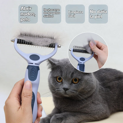 🐕🐈【Compra 1 y llévate 1 gratis】 Peine multifuncional 3 en 1 para desenredar el pelo de mascotas, peine para eliminar el pelo de perros y gatos.