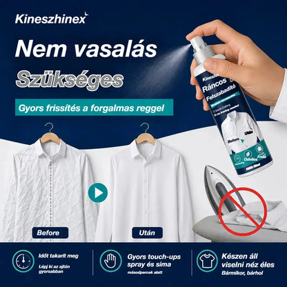 3 üveg 8900Ft👔Ránctalanító spray ruhákra✨ Azonnali ránctalanítás - vasalásmentes, utazáshoz is tökéletes, statikus elektromosságmentes és friss.