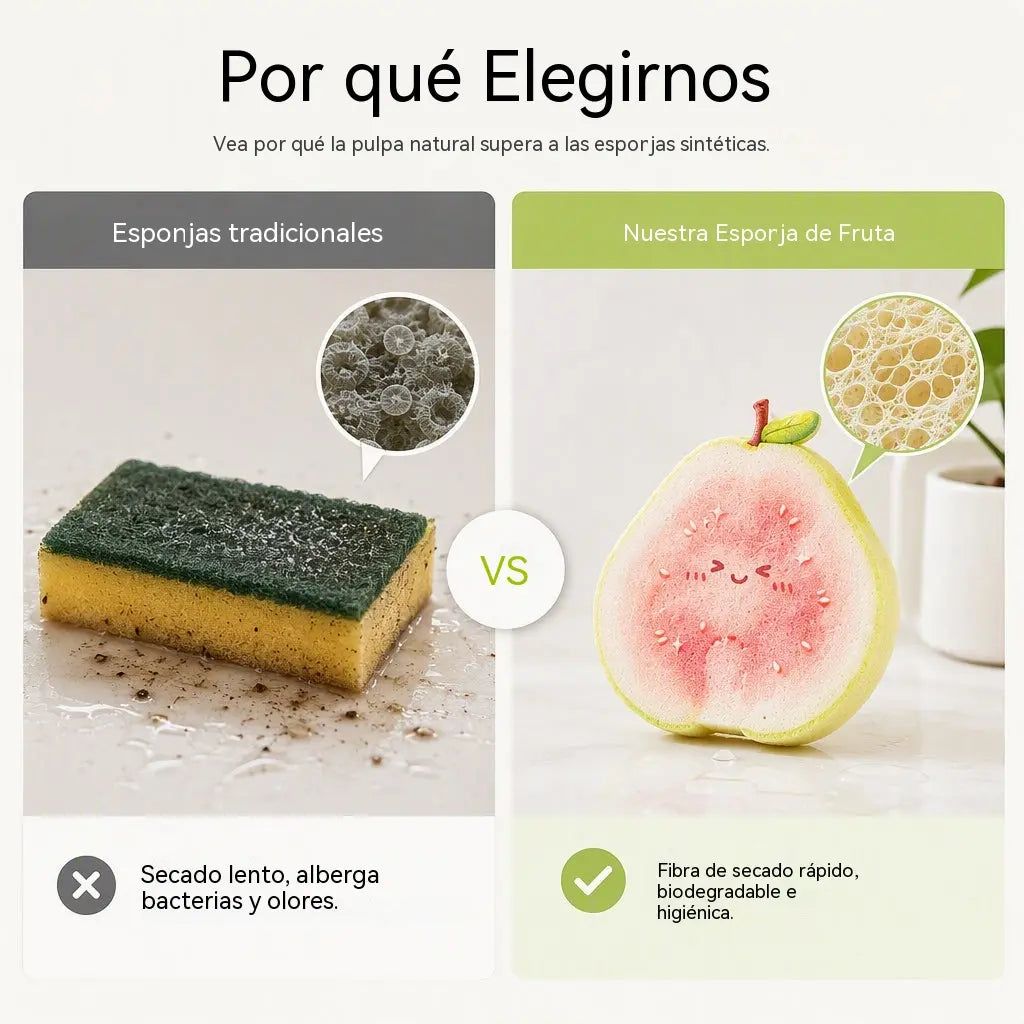 🎁 ¡1+1 GRATIS! Esponja para platos con forma de fruta: alegre, colorida y potente para una cocina reluciente 🍓🍋✨