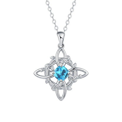 【Compra 1 y llévate 1 gratis】2 pieza 26 euros💥Collar místico de nudo de bruja con piedra de nacimiento 🔮💞 Protege a tus seres queridos