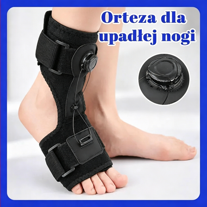 【2 szt.】Orteza na Opadającą Stopę – Regulacja Pokrętłem, Stabilizacja i Komfort 24/7