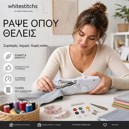 🧵 Mini elektromos varrógép – Könnyű, hordozható és egyszerűen használható! ✨