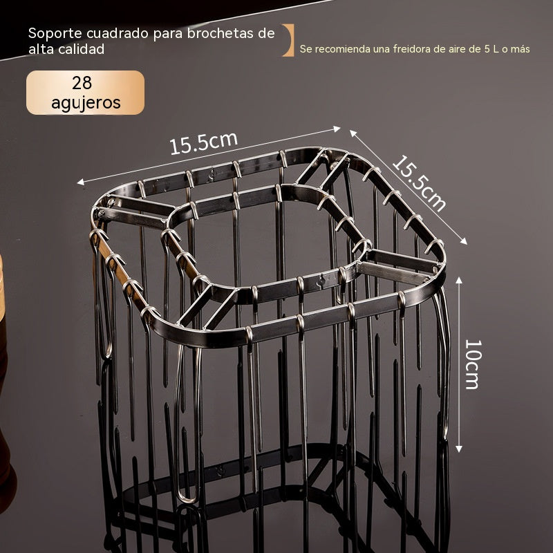 🥳⏳✨ ¡50% de descuento! Producto recientemente mejorado.✨Parrilla de acero inoxidable para brochetas🍢