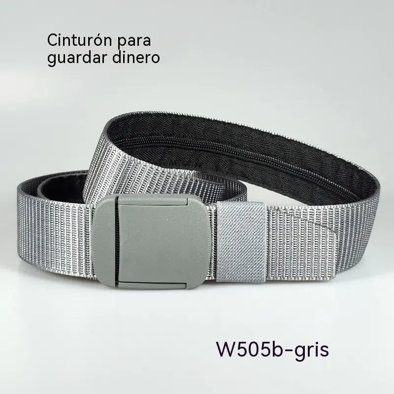 🔥【Longitud： 130 cm】Cinturón de viaje táctico con bolsillo oculto para dinero