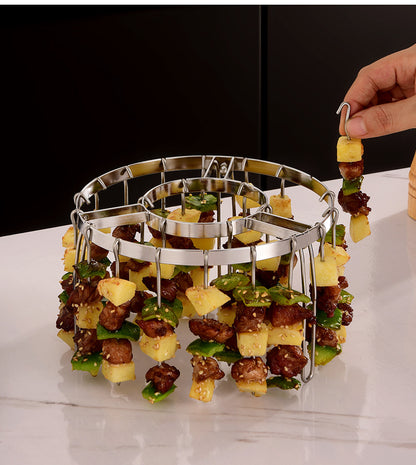 🥳⏳✨ ¡50% de descuento! Producto recientemente mejorado.✨Parrilla de acero inoxidable para brochetas🍢