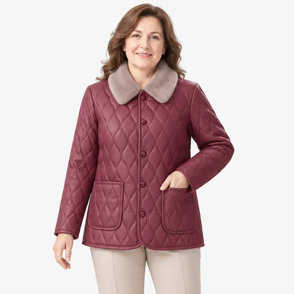 [XL-5XL/6 szín] Őszi/Téli polár bélésű, pamuttal bélelt kabát, stílusos, mosott bőr, pamuttal bélelt kabát, laza szabású felső