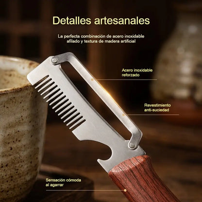 ✅Compra 1, llévate 1 gratis (2 artículos) 🧅🔪 Pelador de cocina multifuncional 3 en 1: ¡Pela, corta y abre botellas! 🔥