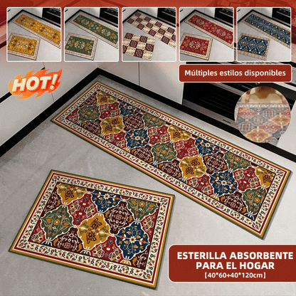 🔥【Compra 1 y llévate 1 gratis】🏠💧Alfombrilla súper absorbente｜40×60+40×120cm, antideslizante y de secado rápido para el hogar