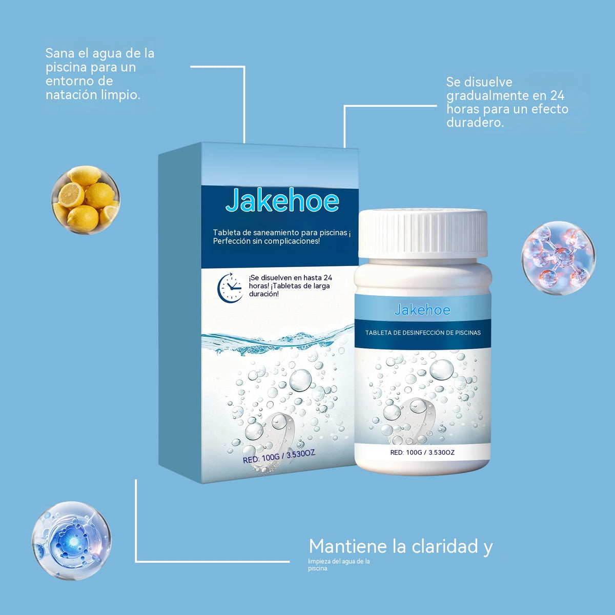 🔥Compre 1 y obtenga 1 gratis（2 botella）Pastillas efervescentes para la limpieza de piscinas