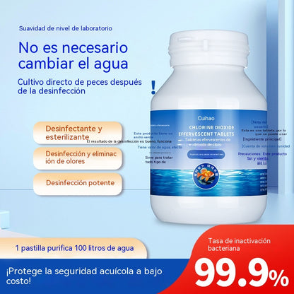 🐟【100 Tabletas】【Compra 1 y llévate 1 gratis】💧 Tabletas efervescentes para limpiar el agua de acuarios y estanques, tabletas oxigenantes para acuarios 🔥