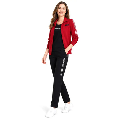 🌸 Elegancia és maximális kényelem! Elegáns 3 részes női szabadidőruha (cipzáras dzseki + póló + nadrág / Méretek: M–6XL)! ✨
