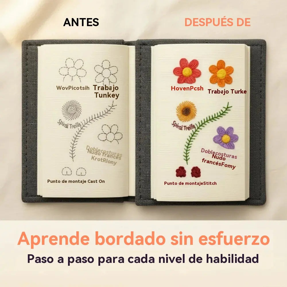 📖Libro de costura, 🧵✨Un libro de muestras de costura para entusiastas del bordado de lino