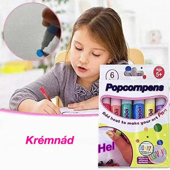 🎁【Vásárolj 1-et, kapsz 2-t ingyen】【2 darab 8300 Ft】3D nyomtatótoll gyerekeknek: Popcorn buborék rajzolás (DIY)