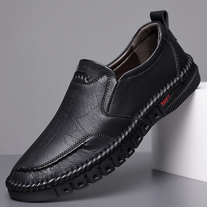👞【Velikosti 39-44】Nové pánské kožené boty pro volný čas, měkká podrážka, protiskluzové a prodyšné