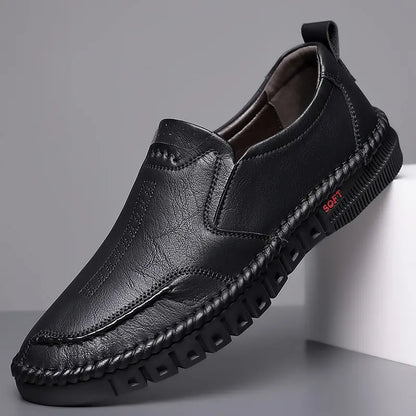 👞【Velikosti 39-44】Nové pánské kožené boty pro volný čas, měkká podrážka, protiskluzové a prodyšné