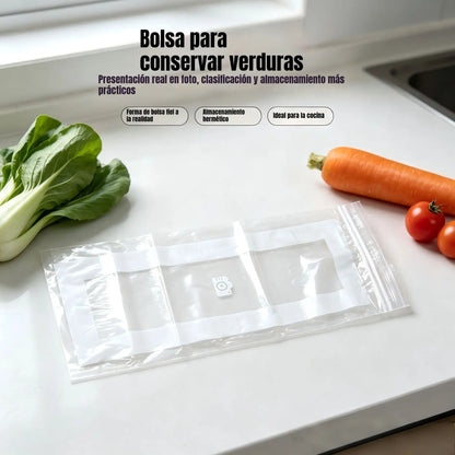 🥡 ¡50% DE DESCUENTO POR TIEMPO LIMITADO! 💧 Bolsas transparentes de doble cierre aptas para alimentos: a prueba de fugas, conservan la frescura y son resistentes ✨