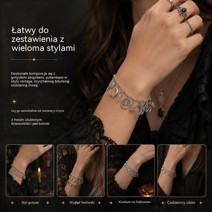 Bransoletka z zawieszkami w stylu vintage o mistycznym charakterze dla kobiet – biżuteria w stylu niebiańskim, gotyckim i boho 🔮✨