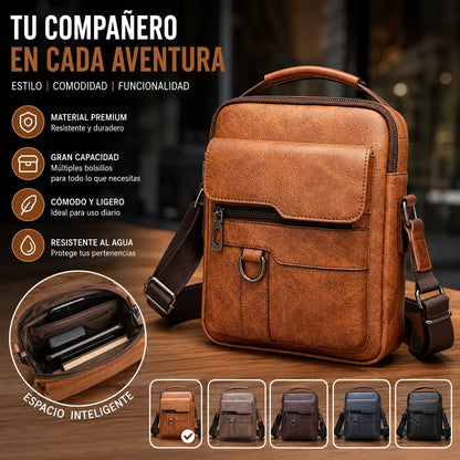🏆【Versión de piel auténtica de primera calidad】💼Bolso de hombro vintage informal de gran capacidad para hombre
