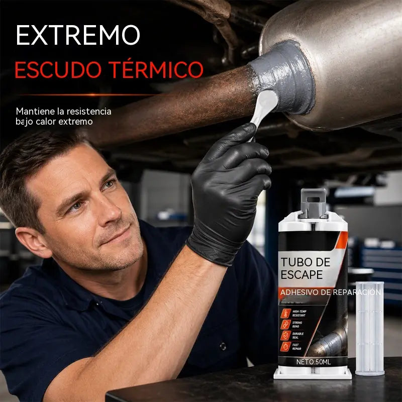🥳💞 ¡Más de 50.000 unidades vendidas! ⭐🔧 Masilla reparadora de escapes para altas temperaturas: formulada especialmente para acero; ofrece una unión fuerte y duradera que resiste el calor extremo y las vibraciones. 🚗✅