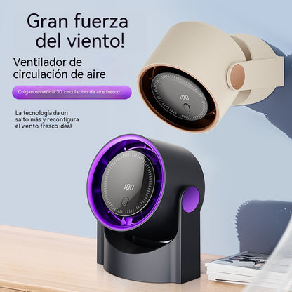 🧊🍃Nuevo ventilador de escritorio tipo turbina sin aspas (se puede montar en la pared)