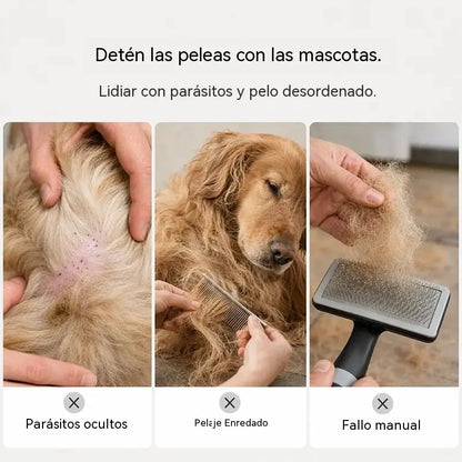 🐶😺Quitapulgas eléctrico para mascotas y peine desenredante