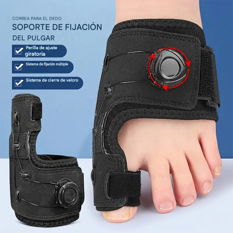 【2 unidades】Corrector de dedos profesional con perilla ajustable, férula de fijación y separador de dedos, alivio del dolor, tamaño universal